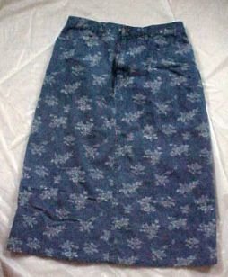 Crazy Horse Floral Denim Womens Jean Skirt - Size: 8P