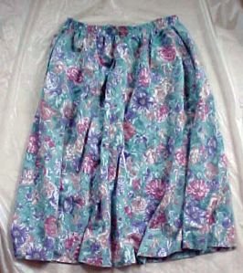 Alfred Dunner Womans Full Cotton Skirt For Summer - Size 12