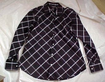Van Heusen Womans Cotton Poly Shirt Blouse for Her SIZE: Med