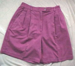 IZOD Deep Rose Womens Pleated Golf Shorts - Size: 8