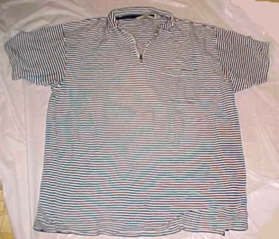 Eddie Bauer Mens Cotton Knit Stripped Polo Shirt - Size: XL/XG