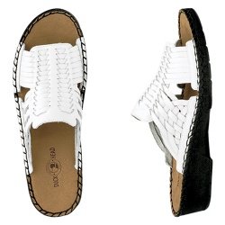 NIB NEW DUCK HEAD WHITE LEATHER SANDALS SIZE 9