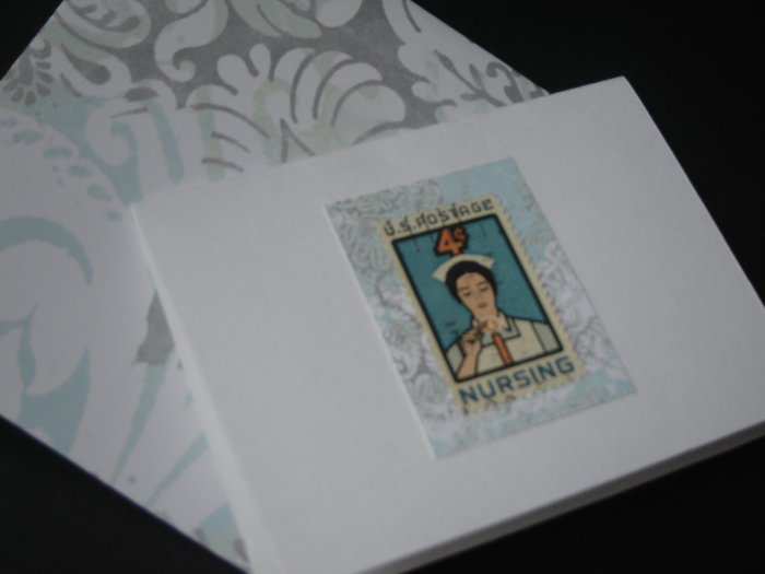Handmade Card featuring US Stamp 1190 - 4c Nursing
