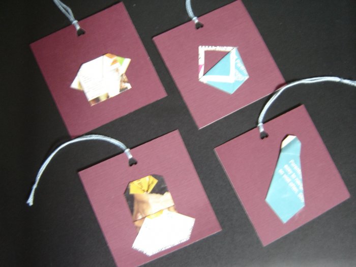 Handmade Origami clothes gift tags - set of 12