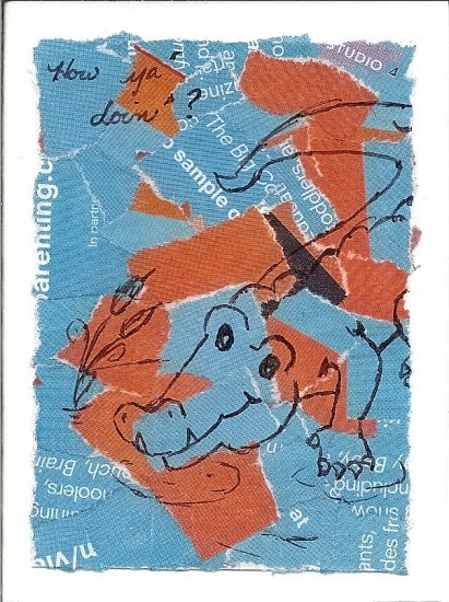 Handmade Crocodile Notecard - How Ya Doin