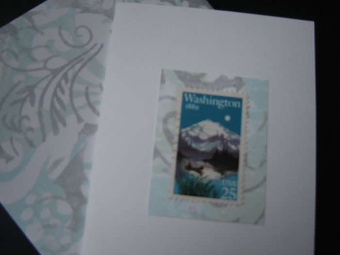 Handmade Card featuring US Stamp 2404 - 25c Washington Statehood