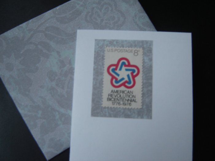 Handmade Card featuring US Stamp 1432 - 8c American Revolution