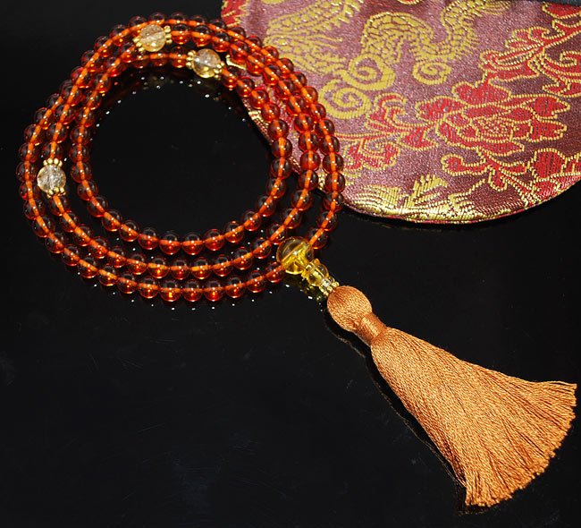 Amber Mala Prayer Beads