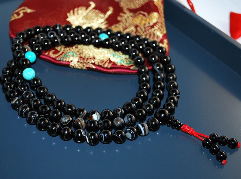 Botswana Agate Tibetan Mala