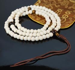 White Bone Mala Prayer Beads