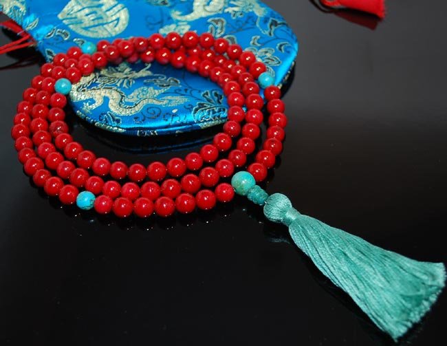 Large Coral Mala
