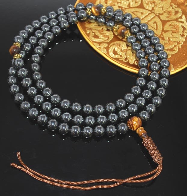 Hematite & Tigers Eye Mala