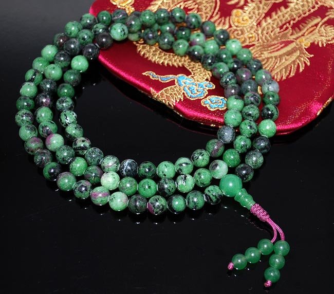 Ruby Zoisite Mala