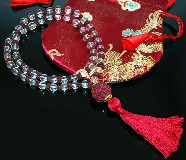 7mm Crystal and Rudraksha
