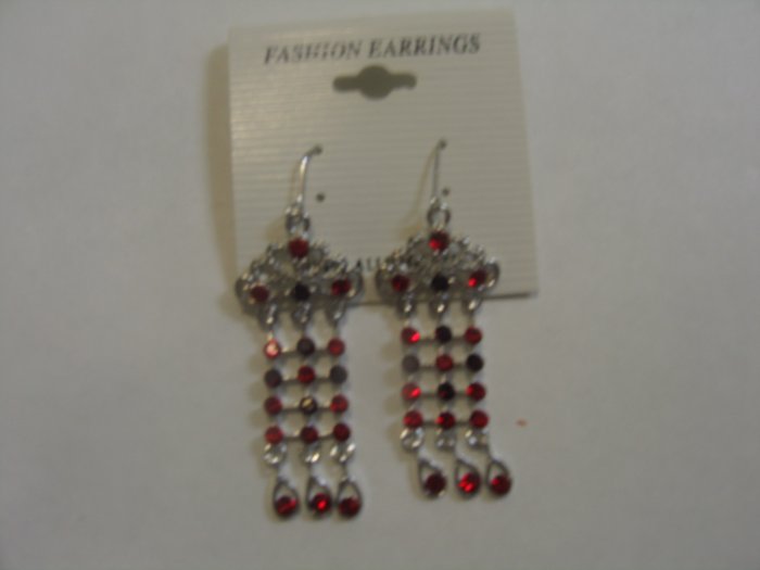 Gorgeous Red Stone Studded Earrings