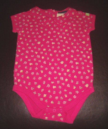 NWT ~RALPH LAUREN~ Hot Pink Floral Onesie 6-12 mths *MUST SEE*