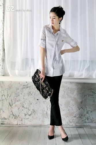 SH148 nice cutting white shirt