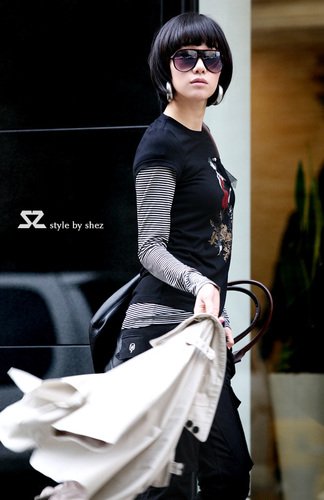 SZ658 whtie and black cool screen tee