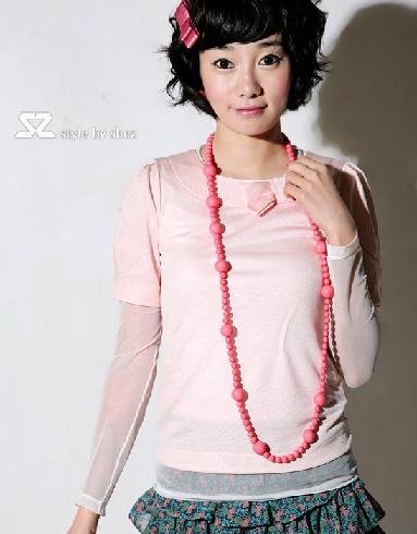 SZ823 pink sweet color top 2pcs included