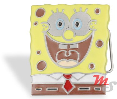 Sponge Bob Squarepants Enameled Belt Buckle