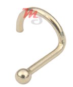 14K Yellow Gold Ball Nose Screw