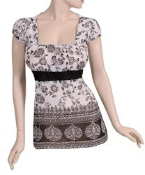 Black and White Chiffon Summer Shirt
