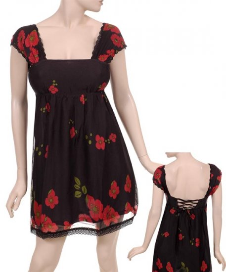 Black and Red Summer Dress