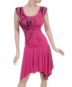 Super Fun Fushia Asymetrical Dress