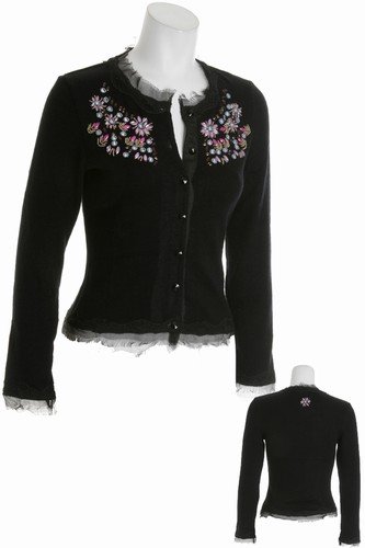 Black Shabby Chic Sweater