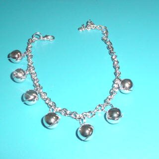 Silver Toned Bell Anklet