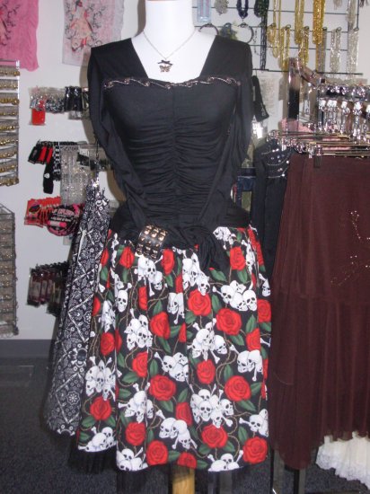 Skull and Roses Skirt Tulle lined