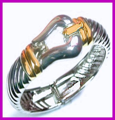 Cable Bracelet with Buckle Clasp