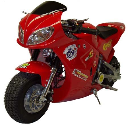 Red X-Treme Scooters XP-490 Rice Rocket Gas Pocket Bike
