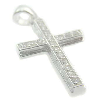 925 Sterling Silver White CZ Pendent