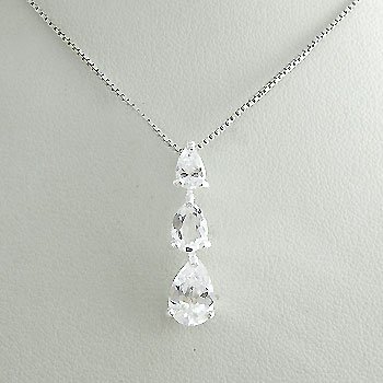 925 Sterling Silver With White CZ Pendant