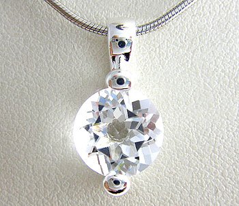 925 STERLING SILVER WHITE CZ PENDANT