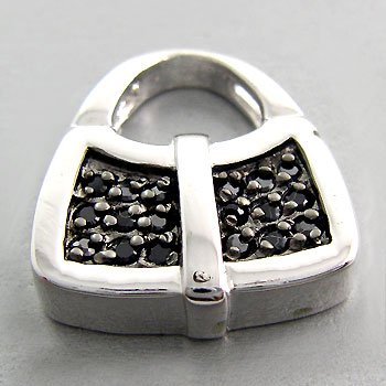 925 Sterling Silver With Black CZ Pendant
