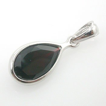 Genuine Garnet 925 Sterling Silver Pendant