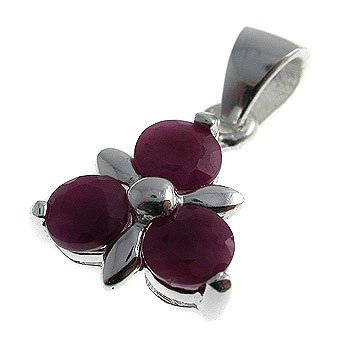 Genuine Ruby With 925 Silver Pendant