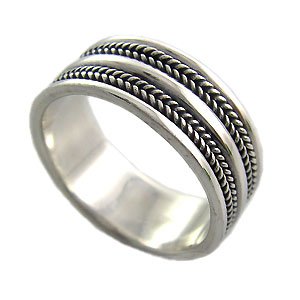 925 Sterling Silver Plain Men's Ring size 9