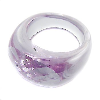 Solid Amethyst Crystal Ring size 9