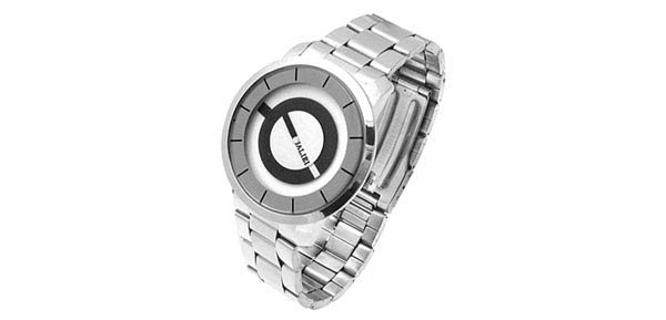 Circle of life metallic silver mens watch