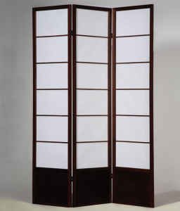 3 Panel Shoji Room Divider Shogun Expresso Finish