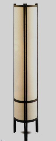 Zen contemporary black metal floor lamp 48"H