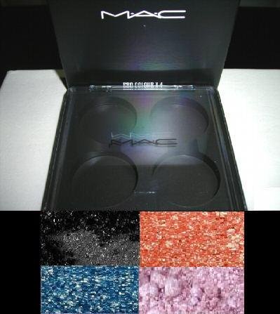 MAC Pigment LOT 4 PRESSED DARK SOUL HELIUM MELON STEEL BLUE sample w/ MAGNET + MAC PALETTE