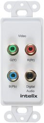 Intelix AVO-V3AD-WP Component Video/Digital Audio Wallplate