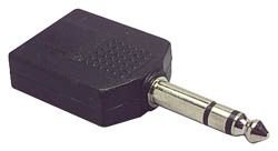 1/4" Stereo Y Adapter 1 Plug To 2 Jacks