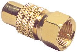 Gold RCA Jack To "f" Plug Adapter