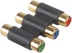 Component Video 3 RCA Female to Female Coupler