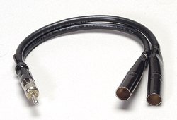 Antenna Y Adapter 1 Plug to 2 Jacks Motorola Type